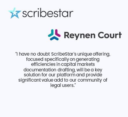 ScribeStar and Reynen Court announce partnership on unique capital markets technologies